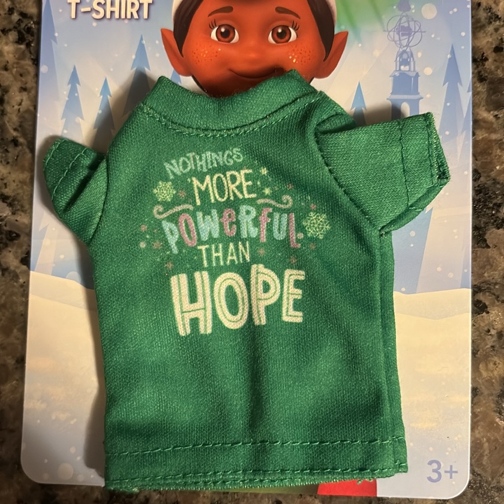 Elf Mates (elf on the shelf) green t shirt:  nothing more powerful than Hope new